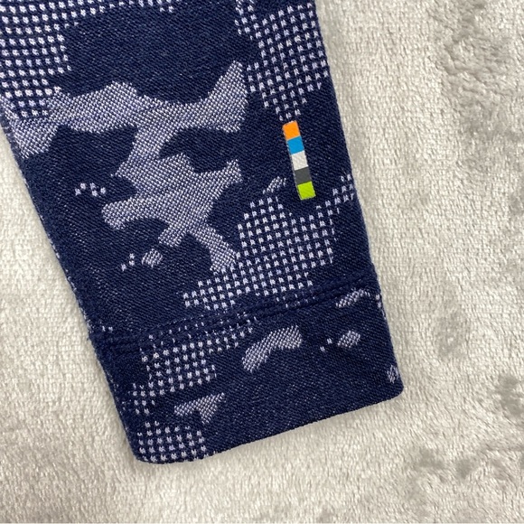 Smartwool Blue Camo Merino Wool Base Layer Thermal Size S - Picture 4 of 7